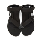 Suicoke Black DEPA-ECS Sandals