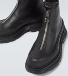 Alexander McQueen Tread Slick leather ankle boots
