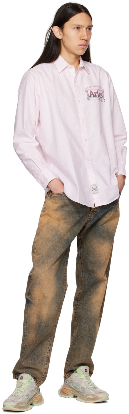 Aries Pink Stripe Shirt