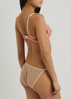 Fleur OF England Rosa Embroidered Tulle Underwired bra Pink