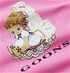 Noon Goons - Printed Fleece-Back Cotton-Jersey Hoodie - Pink