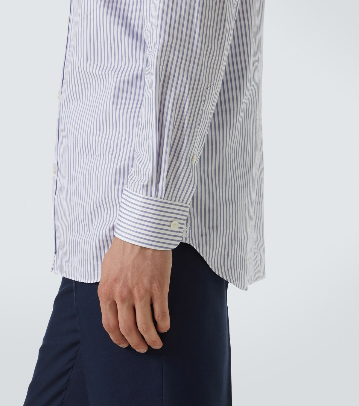 Dunhill Striped cotton and wool Oxford shirt