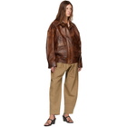 R2W Brown Billy Lambskin Leather Jacket