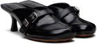GANNI Black Sue Mule Heels