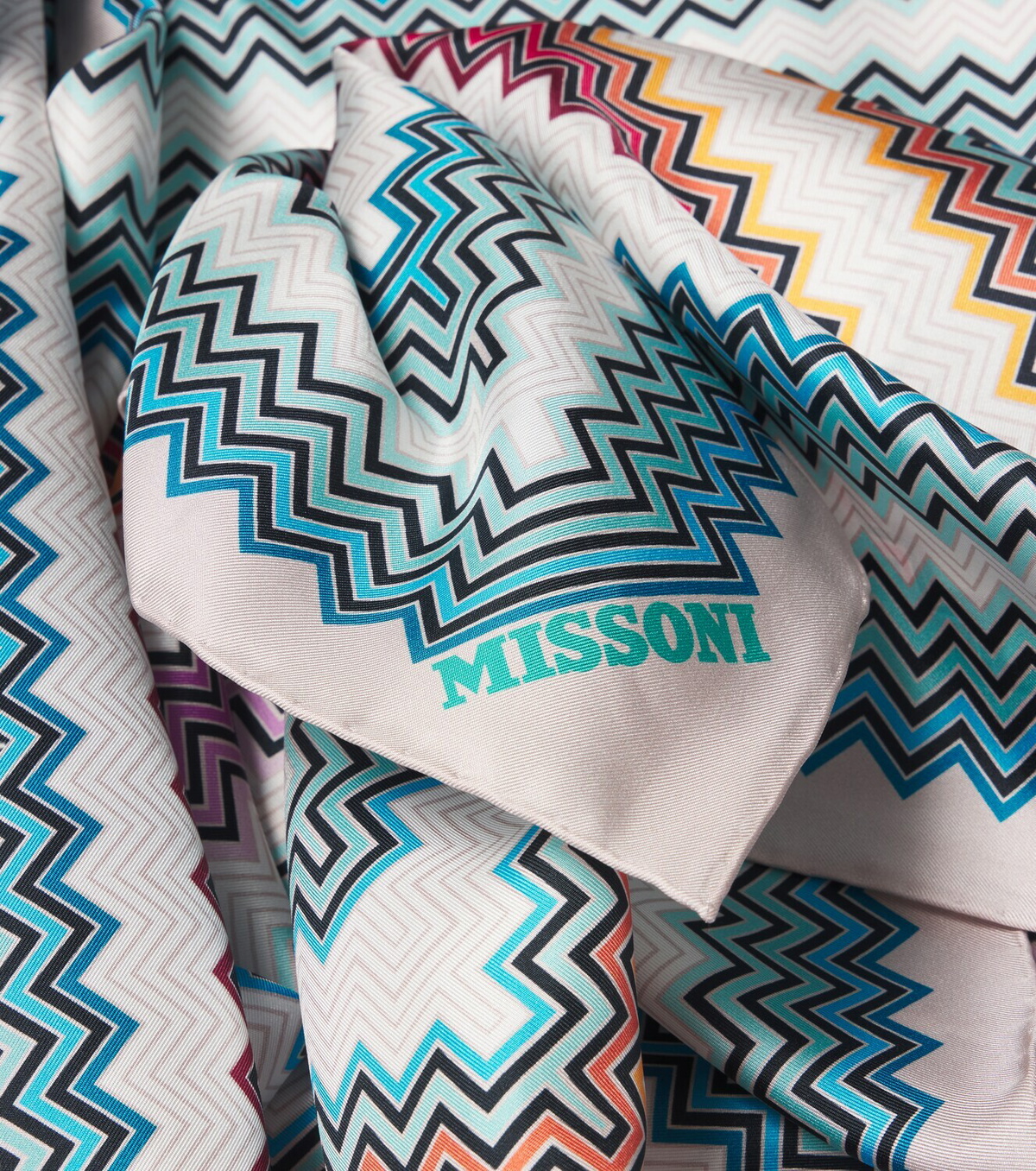 Missoni Zigzag silk twill scarf