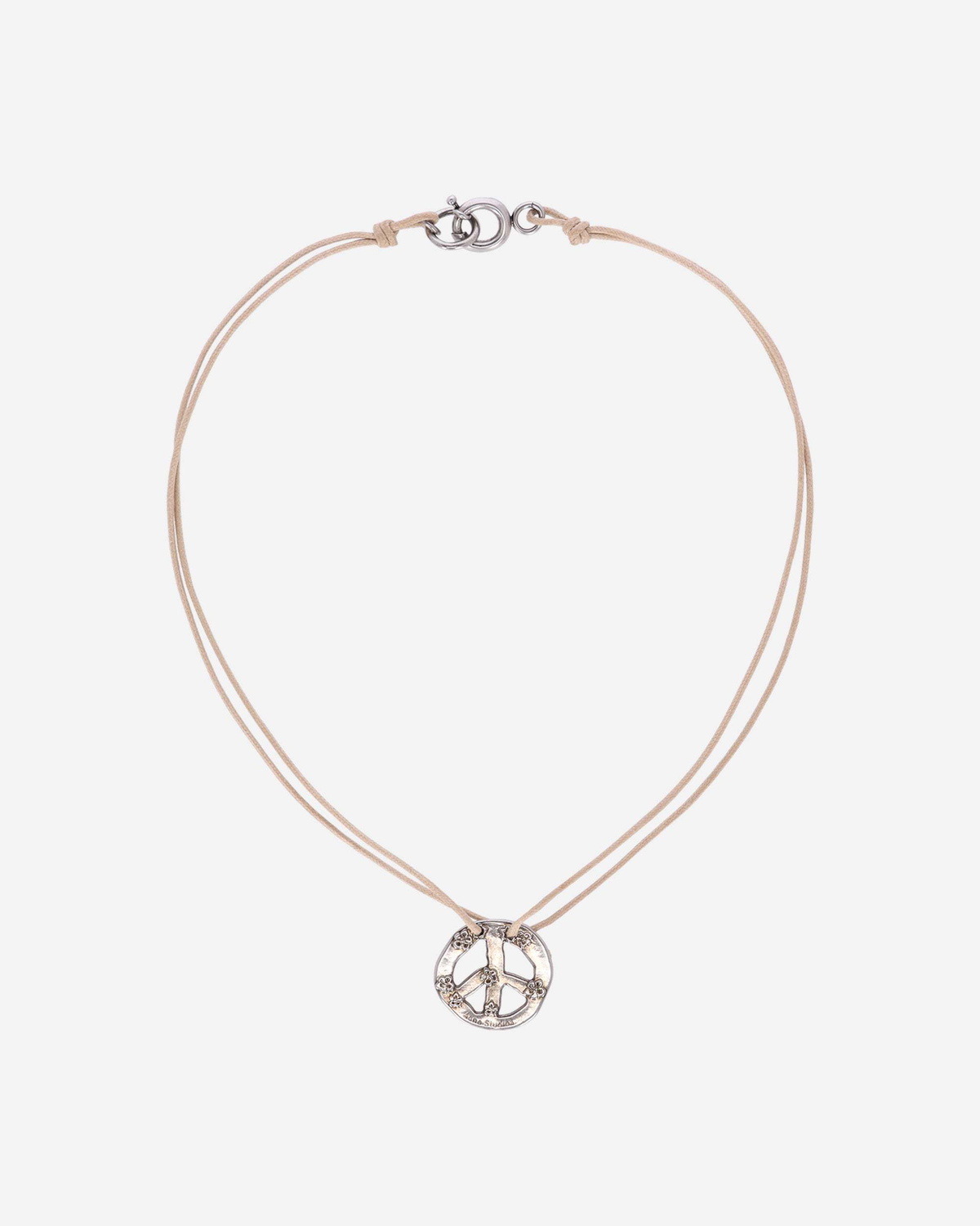 Peace Sign Ribbon Necklace