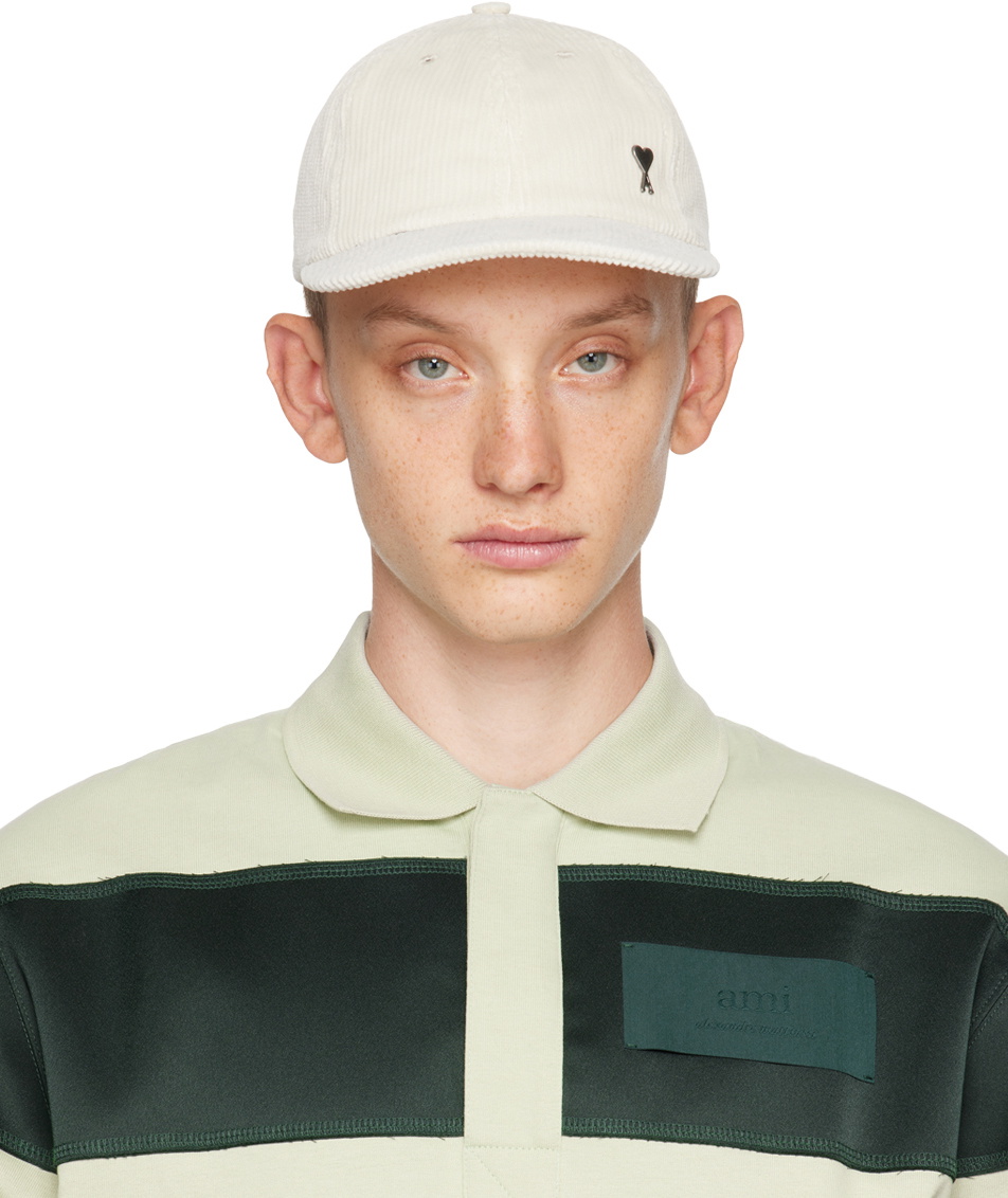 AMI Paris Off-White Ami de Cœur Studs Cap AMI