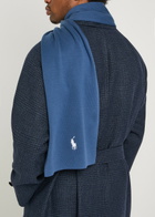 Polo Ralph Lauren Logo-embroidered Cotton Scarf - Blue - One Size