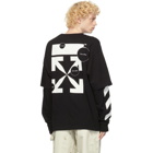 Off-White Black Cut Here Long Sleeve T-Shirt