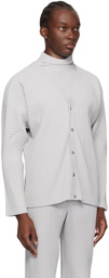 HOMME PLISSÉ ISSEY MIYAKE Gray Basics Cardigan