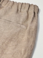 PIACENZA 1733 - Straight-Leg Herringbone Linen Shorts - Neutrals