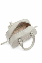 Diesel 1DR Dome-Mini bowling bag in croc-effect leather - Crossbody Bags Womens in Grey