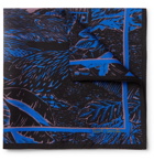 Paul Smith - Printed Silk-Twill Pocket Square - Blue