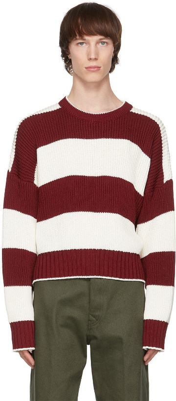 Photo: UNIFORME Red & White Oversized Stripy Sweater
