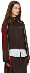 Martine Rose Brown Shrunken Track Jacket