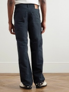 Valentino Garavani - Straight-Leg Embellished Linen and Cotton-Blend Trousers - Blue