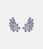 Kamyen Petal 18kt white gold earrings with diamonds