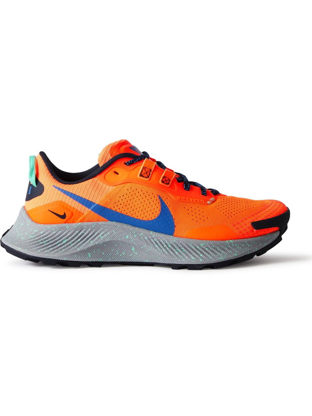 Photo: Nike Running - Pegasus Trail 3 Mesh and Rubber Running Sneakers - Orange