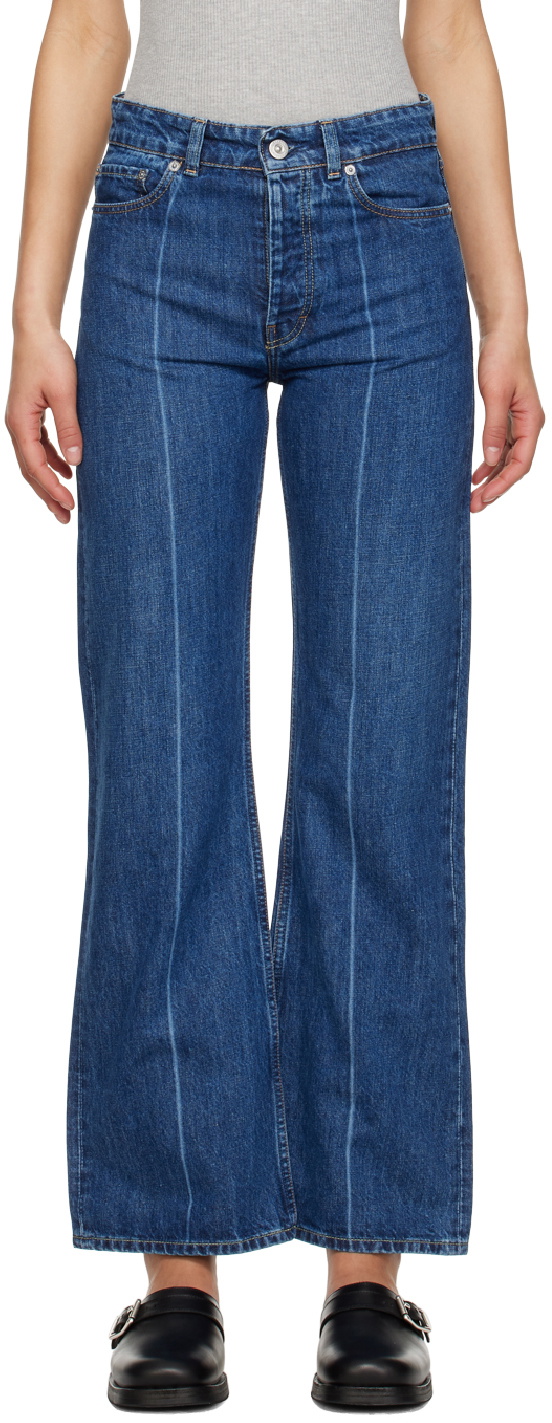 Our Legacy Blue Crease Jeans Our Legacy