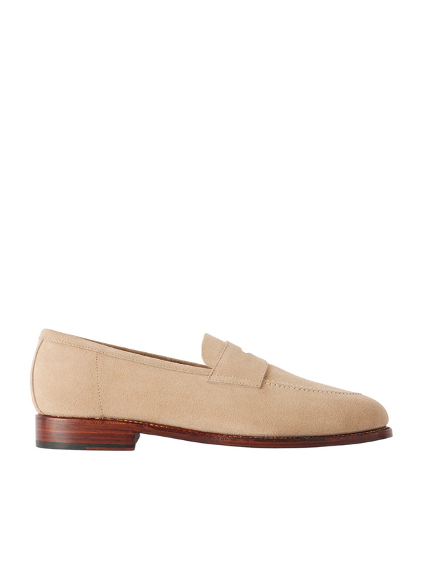 Photo: MORJAS - Suede Penny Loafers - Neutrals