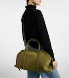 McQueen Farringdon Medium suede tote bag