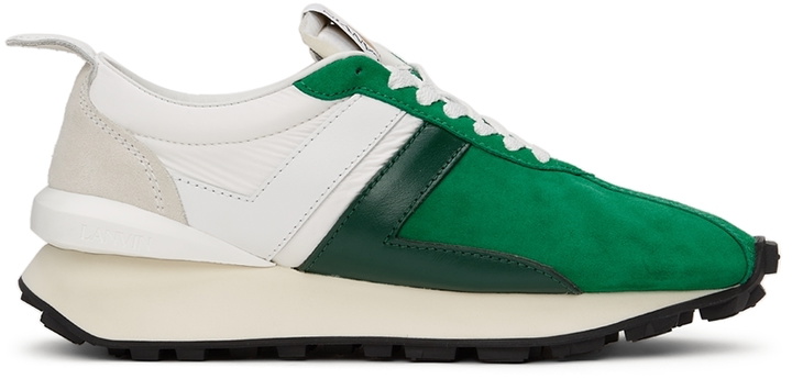 Photo: Lanvin Green Suede Bumpr Sneakers