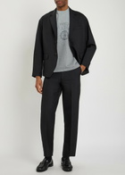 Vowels Wool and Mohair-blend Blazer Black