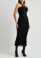 Self-portrait X Christopher Kane Lace-trimmed Midi Dress Black