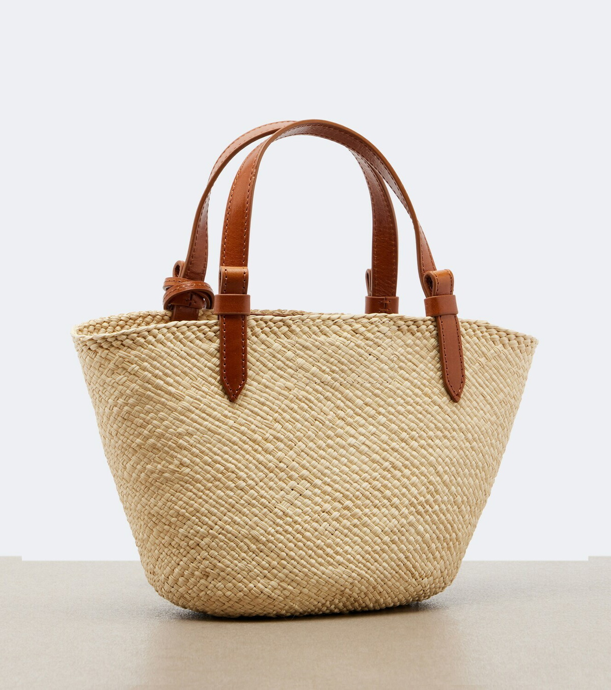 Aquazzura Tropical Mini raffia top-handle bag