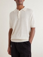 PIACENZA 1733 - Silk and Linen-Blend Polo Shirt - Neutrals