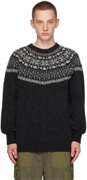 White Mountaineering®︎ Gray Crewneck Sweater