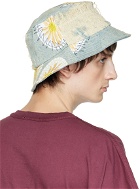 Who Decides War by MRDR BRVDO Blue Daisy Upcycled Bucket Hat