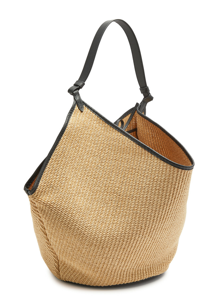 Khaite Lotus Medium Raffia Tote - Natural - One Size Khaite