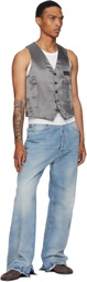 MM6 Maison Margiela Gray Satin Vest