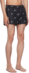 Dolce & Gabbana Black Monogram Swim Shorts