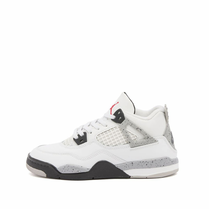 Photo: Air Jordan 4 Retro OG (PS) in White/Red/Grey