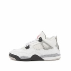 Air Jordan 4 Retro OG (PS) in White/Red/Grey