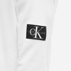 Calvin Klein Men's Monogram Sleeve Badge Crew Sweat in Bright White