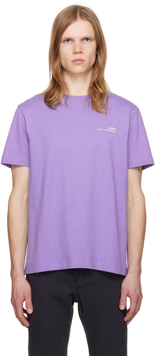 A.P.C.: Purple Item T-Shirt | SSENSE