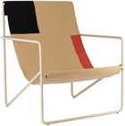 ferm LIVING Brown & Red Desert Lounge Chair