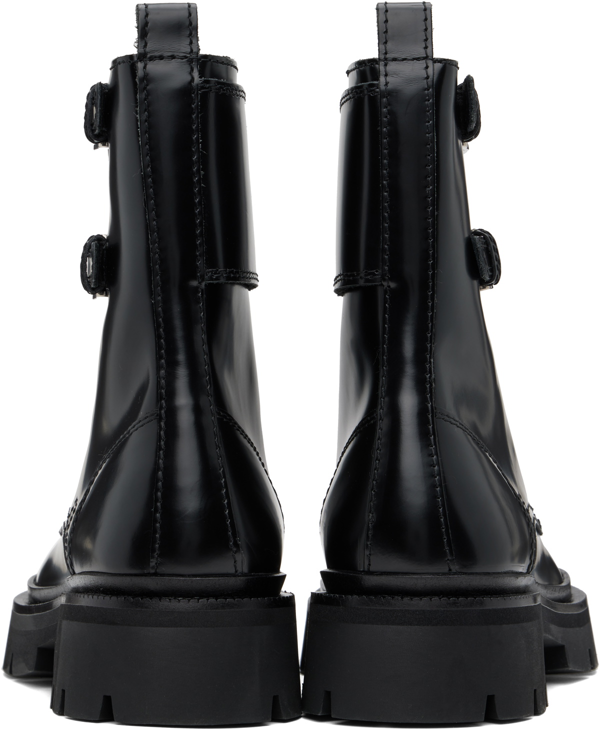 AMI PARISアミ パリスLace-Up Suede Ankle Bootsブーツ AMI Paris Black Lace-Up Double Straps Boots AMI