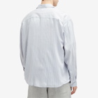 AMI Paris Men's Boxy Stripe Shirt in Cashmere Blue/Chalk