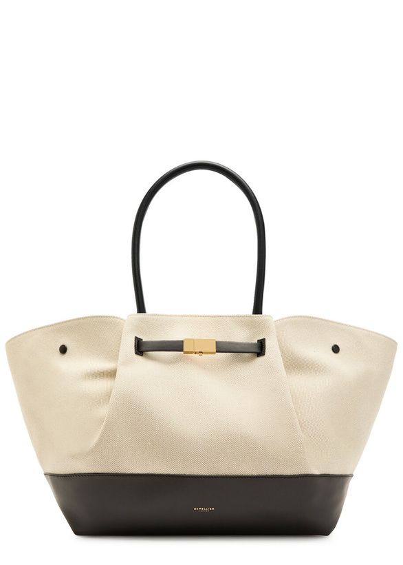 Photo: Demellier The New York Grained Leather Tote bag - Black And White - One Size