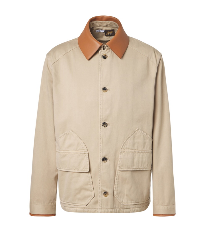 Photo: Loewe Paula's Ibiza leather-trimmed cotton jacket