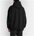 Balenciaga - Oversized Printed Loopback Cotton-Jersey Hoodie - Black