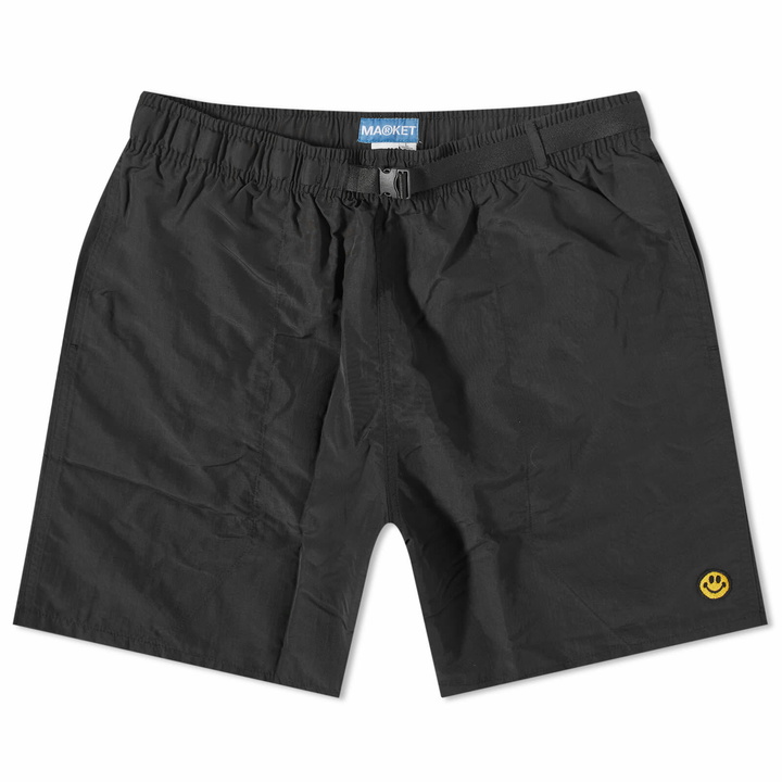 Photo: MARKET Men's Smiley Tech Short in Black