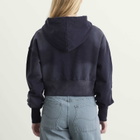 Dime Women's Crop Zip Hoodie in Navy Washed