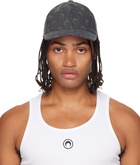 Marine Serre Gray Moon Laser Denim Baseball Cap