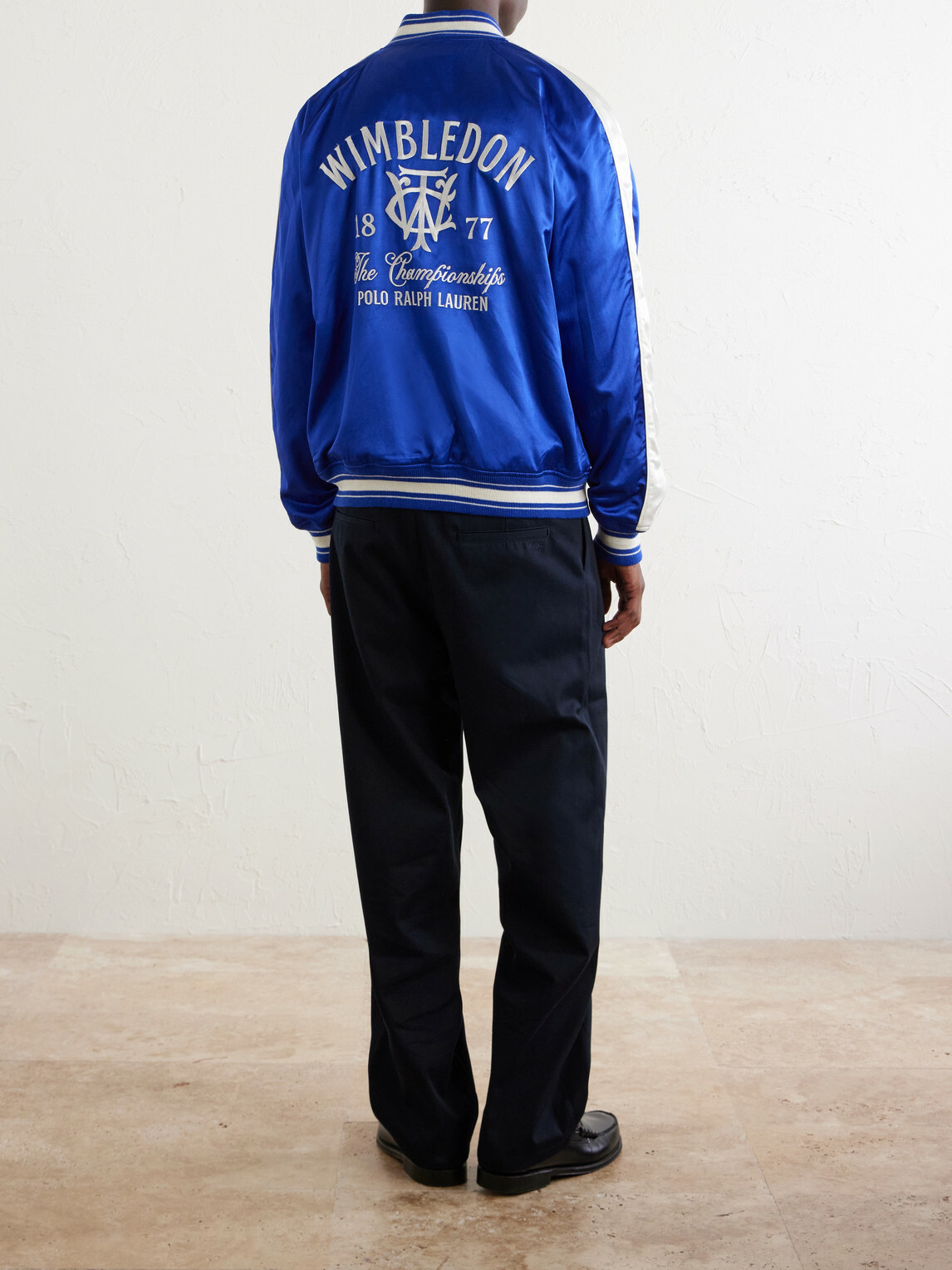 Polo Ralph Lauren - Wimbledon Cotton-Blend Woven Bomber Jacket - Blue