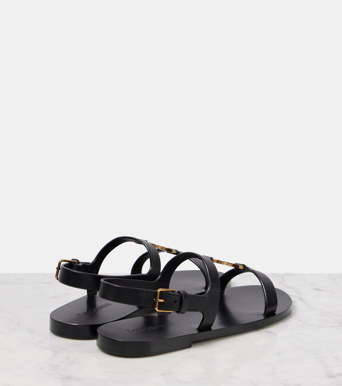 Saint Laurent Cassandra leather sandals Saint Laurent